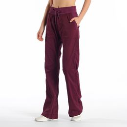 2024-L Pantalon de danse de Yoga taille haute, Sport décontracté pour dame, Leggings amples, collants de Sport, pantalons de survêtement pour Femme, pantalons de Jogging en plein air