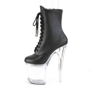 2024 dame sexy schapenvacht leer Martin Laarzen 20CM dikke hoge hakken Ridder vrouwen Enkellaarsjes platform ronde neus party trouwschoenen lace up dans Nachtclubs 34-46