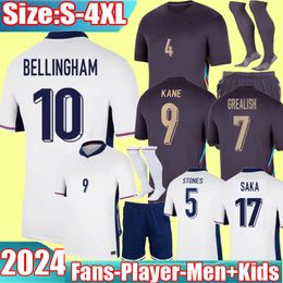 S-4XL 2024 Jersey de football KANE BELLINGHAM RASHFORD GREALISH FODEN SAKA 24 25 ANGLAIS Chemise de football hommes enfants kit uniformes ALEXANDER-ARNOLD STERLING FANS Joueur