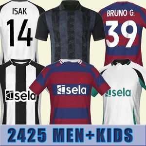 2024 2025 S-4xl Bruno G. New Castles Soccer Jerseys 2023 2024 Wilson Saint Maximin Isak United Football Shirt Away Third Set Fan Men Kids Kit Kit