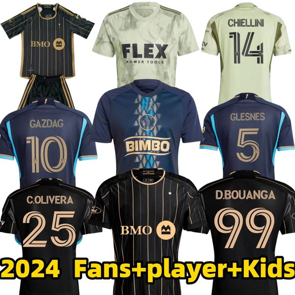 2024 Maillots de football LAFC Union de Philadelphie CARRANZA GAZDAG UHRE VELA CHIELLINI ACOSTA D.BOUANGA KAYE ROSSI GLESNES Los Angeles FC 2024 2025 Kit de maillots de football