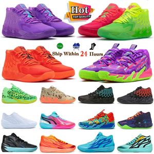 2024 Lamelo Designer Basketball MB01 02 03 Chaussures Rick Morty Rock Ridge Red Queen pas ici lo ufo buzz City City Black Hommes et femmes Casual Sports Casual Sports Chaussures