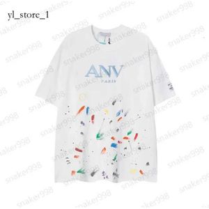 2024 Lanvins T-shirts Hommes Femmes Designers Manches courtes Mode Été Printemps Casual Coton Tees Italie Style Tops Noir Blanc Vert Lanvin Lettre T-shirt 1892