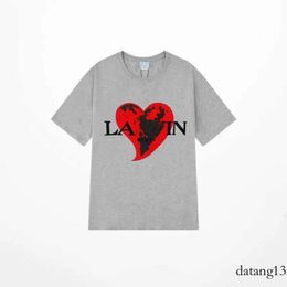 2024 Lanvis Men's T-shirt Designer Luxury Classic Classic Chest Letter imprimé et femmes Lanvinn Shirt Top Summer Souffer High Lanvine Fashion Tshirt 214