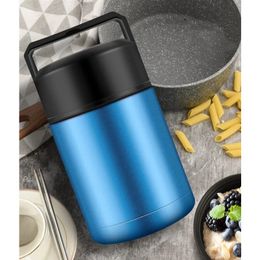 2024 Grote capaciteit 800 ml/1000 ml Thermos Lunch Box draagbare roestvrijstalen voedselsoepcontainers Vacuüm kolven Thermocup Thermos Lunch Box