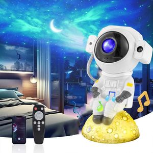 2024 Grotere muziekster Galaxy Projector Night Light - Astronaut Space Projector, 9 modellen met timer en afstandsbediening, sterrenhemel plafond LED -licht,