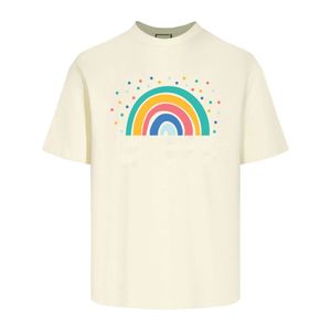 2024 Nieuwste Designert Shirt Fashion Rainbow Print Design Us Size Korte Mouwt T -shirt hoogwaardige luxe merk Mens T -shirt