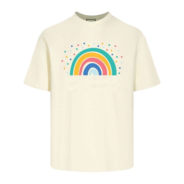 2024 Dernière chemise de designer la mode Rainbow Imprimé US Taille Tshirt à manches courtes Brand de luxe de haute qualité T-shirt