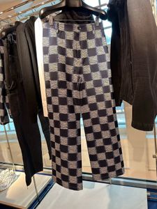2024 ultimi pantaloni da uomo di fascia alta design jacquard scozzese di alta qualità pantaloni dritti taglia americana pantaloni di marca di lusso top designer