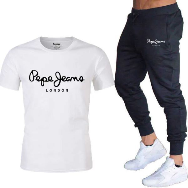 2024 Dernier t-shirt Pepe-Jeans-London Summer Summer Men's Short à manches populaires Tops Men's 2-Piece Suit G0918