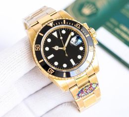 2024 Último estilo QC Super Watch C Versión de fábrica 3135 Movimiento automático Gold Gold 40 mm Bisel de cerámica Sapphire Glass Buching Men relojes