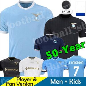 2024 Lazio Immobile 50 ans Jerseys de football Maglie 23 24 Luis Bastos Sergej Badelj Lucas J.Correa Zaccagni Men Kid Kit Kit Kit Football Shirt