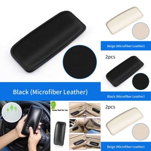 2024 Lederen Kniebeschermer Voor Auto-interieur Kussen Comfort Elastisch Pad Memory Foam Universele Dikte Ondersteuning Accessoires 18X8cm