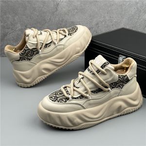 2024 cuir blanc plat décontracté léger baskets respirant chaussures de sport pour hommes Tenis chaussure Zapatillas Hombre