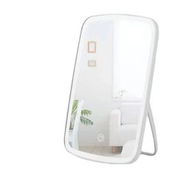 2024 Pantalla táctil de espejo de maquillaje LED 3 Light Portable Pleging tocador Mirroir con 5x Aumento de cosméticos Mirror de LED para portátil