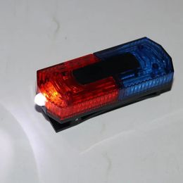 2024 LED Rood Blauw Schouderpolitielicht Multifunctioneel logo Label Aanpasbare clip Knipperende waarschuwingsveiligheidslichten