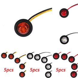 2024 LED TRUCK ZIJ Signaal Licht Hoge helderheid auto motorfiets ronde marker indicator waarschuwingslamp veiligheid Rijden Rood Wit barnsteen