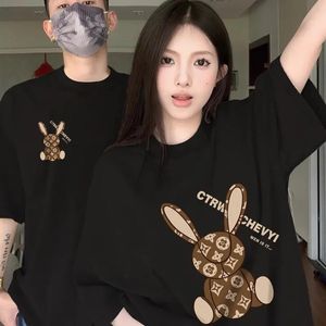 2024 Loisirs Coton Femme Mari T-shirt Lune de Miel Couple Set Date Couple Anniversaire Cadeau Hommes et Femmes T-shirts Y2K Top 240313