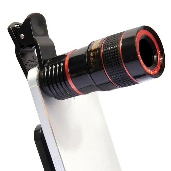 2024 Clip universel de l'objectif 20x / 12x / 8x Téleme-caméra Téleme-caméra Télemestre monoculaire Télescope Télécome Universal Télescope optique Kit pour le télescope Clip-on Universal