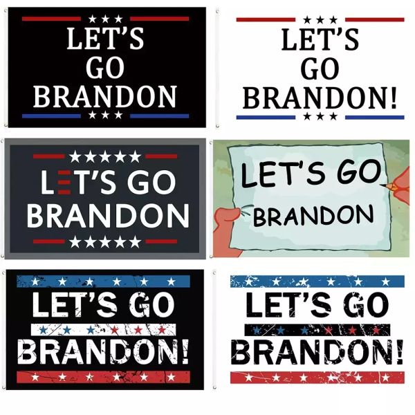 2024 Lets go Brandon Trump Election Flag 150x90cm Custom Outdoor Decore Banner