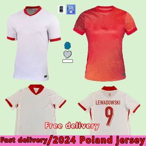2024 Lewandowski Soccer Jerseys Men Kid Kit Polonia 2025 Zielinski Milik Zalewski Szymanski Bednarek Pologne Polish 24 25 Shirt Football
