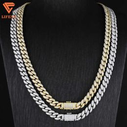 2024 Lifeng Fashion Custom bijoux à chaud Chaîne de liaison cubaine en or 925 Collier de chaîne cubaine Hip Hop Coubain en argent sterling en argent sterling