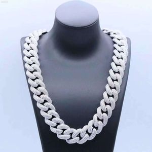2024 Lifeng sieraden Diamant Hip Hop 925 Sterling Silver Iced Out Moissanite ketting Cubaanse ketting 14k gouden Cubaanse ketting