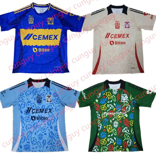 2024 Liga MX Tigres Uanl Soccer Jerseys Green Earth Commémorative Modèle 24 25 Gignac F.Thauvin Fernandez Nico Pizarro C.Salcedo Vargas Football Shirts