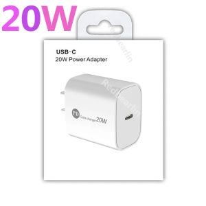 2024 Light-Weight USBC Tipo C PD Wall Carger 18W 20W CARGA RÁPIDA RÁPIDA EU US AC Power Adapter para iPhone 11 12 13 14 Pro Max Android Teléfono con caja