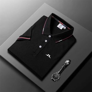 2024 Lindeberg Golf Brand Men Business Polo Casual Polo T-shirt à manches Summer confortable et respirante Street Top 240412