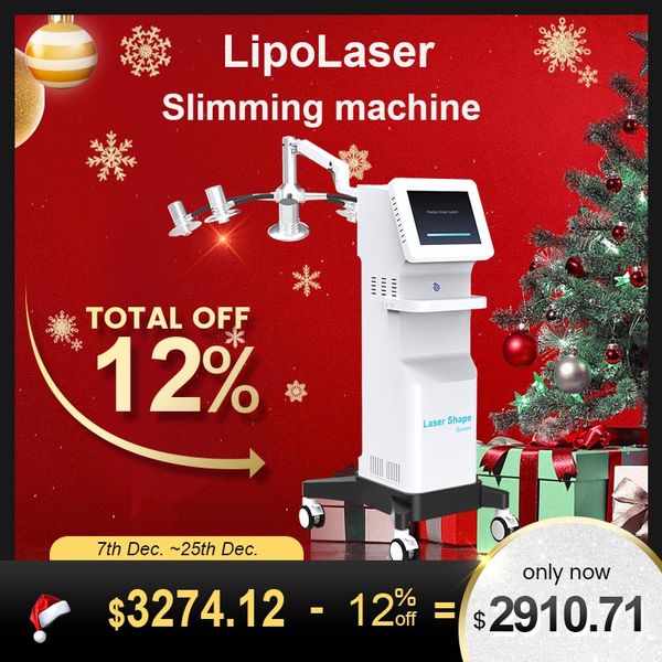 Machine laser lipo 2024, lumière verte, perte de graisse, contour du corps, 532nm, 635nm, spa, traitement non invasif