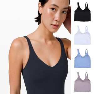 2024 LL-088 Sous-vêtements pour femmes Soutien-gorge de sport de yoga U Back Casual Push Up Tank Crop Tops Jogging en plein air Fitness Gilet d'entraînement Vêtements