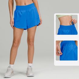 2024 LL Lemons Colons Yoga NWT Femmes Shorts 5 "avec une glissière côté glissière Pockeks Sports Running Short Exercise Entraînement Entraînement