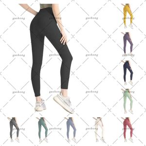 2024 LL Yoga Lu Align-legging Aloyoga Dames korte cropped broek Outfits Lady Spots Yoga Damesbroek Oefening Fitnesskleding Meisjes hardlooplegging Gym Slim Fit Ali 103