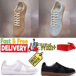 2024 Loafer Leather Femme Vintage Mens Designer Trainer Luxury Margieas White Casual Shoes Tennis Casual Outdoor Masions Chaussures Gai 36-45