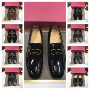 2024 MANDEURS LUXE Men de luxe Designer Dress Chaussures Fête en cuir authentique Plaid à la main créateur italien Chaussures Italien Men Original Taille 38-46