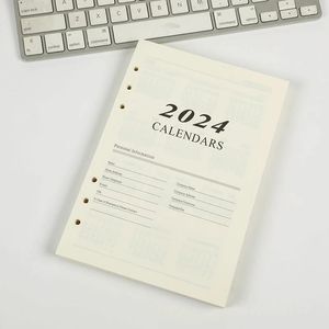 2024 Losbladige Notebook Vullingen 6 Ringen Bindmiddel Kladblok Kawaii Dagboek Journal Planner Leuke Agenda Organisator Koreaanse Briefpapier 240311