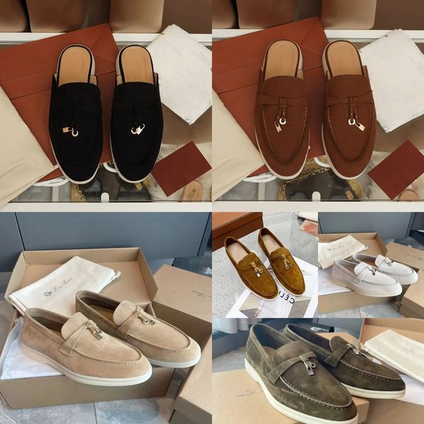2024 Loro Piano Designer Chaussures Casual Shoes Casual Shoes Dress Chaussures Man Tasman Talage plat Classic Loafers Low Top Top Luxury Suede Designers Moccasin Slip on Career Casual Shoe