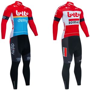 2024 Lotto Dstny Cyclisme JERSEY Bavoirs Pantalon Costume Hommes Femmes Ropa Clclismo Team Winter Pro Thermique Polaire VESTE DE CYCLE Maillot Vêtements