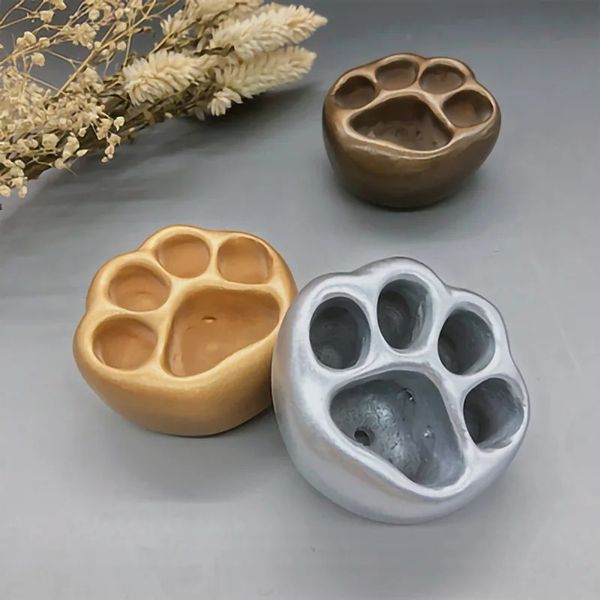 2024 Loverie Multicolor Cat Paw Ciment Flower Pot Mini Succulent Plant Plant Container Ornement Ornement Planteur de jardin Small