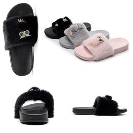 GAI Lage prijs Designer Sandalen Italië Slippers Parijs Rubber Slides Sandalen Bloemen Brokaat Heren Slipper Platte bodems Slippers Damesmode Gestreept Strand 36-41