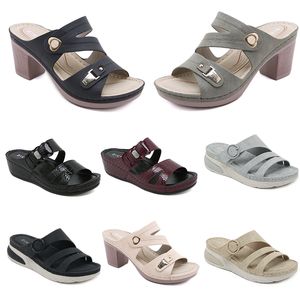 2024 Lage Schoenen Sandalen Dames Zomer Hakken Mesh Oppervlakte Vrije tijd Moeder Zwart Wit Rood Groen Grote Maat 36-42 O23-1 GAI 747 17061