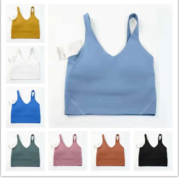 2024 lu-20 U Back Yoga Align Tank Tops Vêtements de sport Femmes Casual Running Nude Tight Sports Bra Fitness Beaux sous-vêtements Gilet Chemise 9941ess