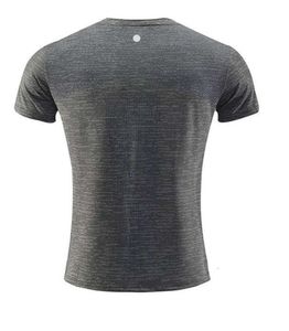 2024 Lu-Lu Absorbant et Breathable Designer LL Lemons Men Outdoor Shirts New Fitness Gym Football Football Mesh Back Sports T-shirt Dry-Dry Skinny Male 616