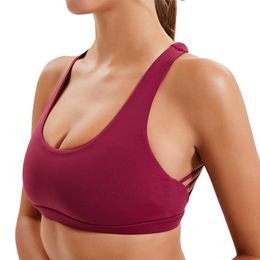 2024 lu lu citroen Beha Vrouwen Shirts Sport Yoga Gym Vest -47 Push Up Fitness Tops Sexy Ondergoed Dame Shakeproof verstelbare Riem Bra280Q