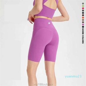 2024 Lu Yoga Shorts Suite Pak Dames Sport naadloze hoge taille 4-punts broek broek Running Fitness Gym Underwear Training Short Leggings