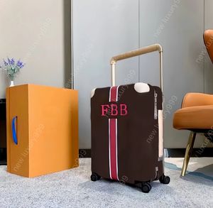 2024 Bagage mode unisex bagage staaf roterende universele wiel tweed koffer