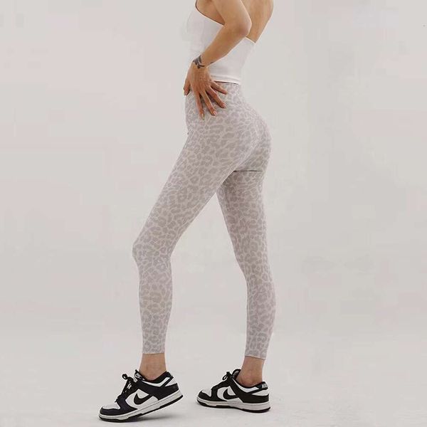 2024 Lulu Pant Align Lemon Yoga Leopard Print Femmes Align High Rise Tight Fit Leggings Pantalons de sport Vêtements d'entraînement pour l'été Jogger
