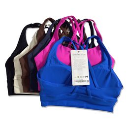 2024 Lulu Women Sports Bra Mujer Gimnasio Entrenamiento de gimnasio Top de alta calidad