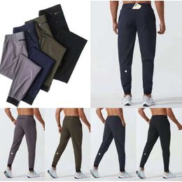 2024 lululemenI Dames LL Heren Jogger Lange Broek Sport Yoga Outfit Sneldrogend Trekkoord Gym Zakken Joggingbroek Broek Heren Casual Elastische taille Fiess Alle soorten h6